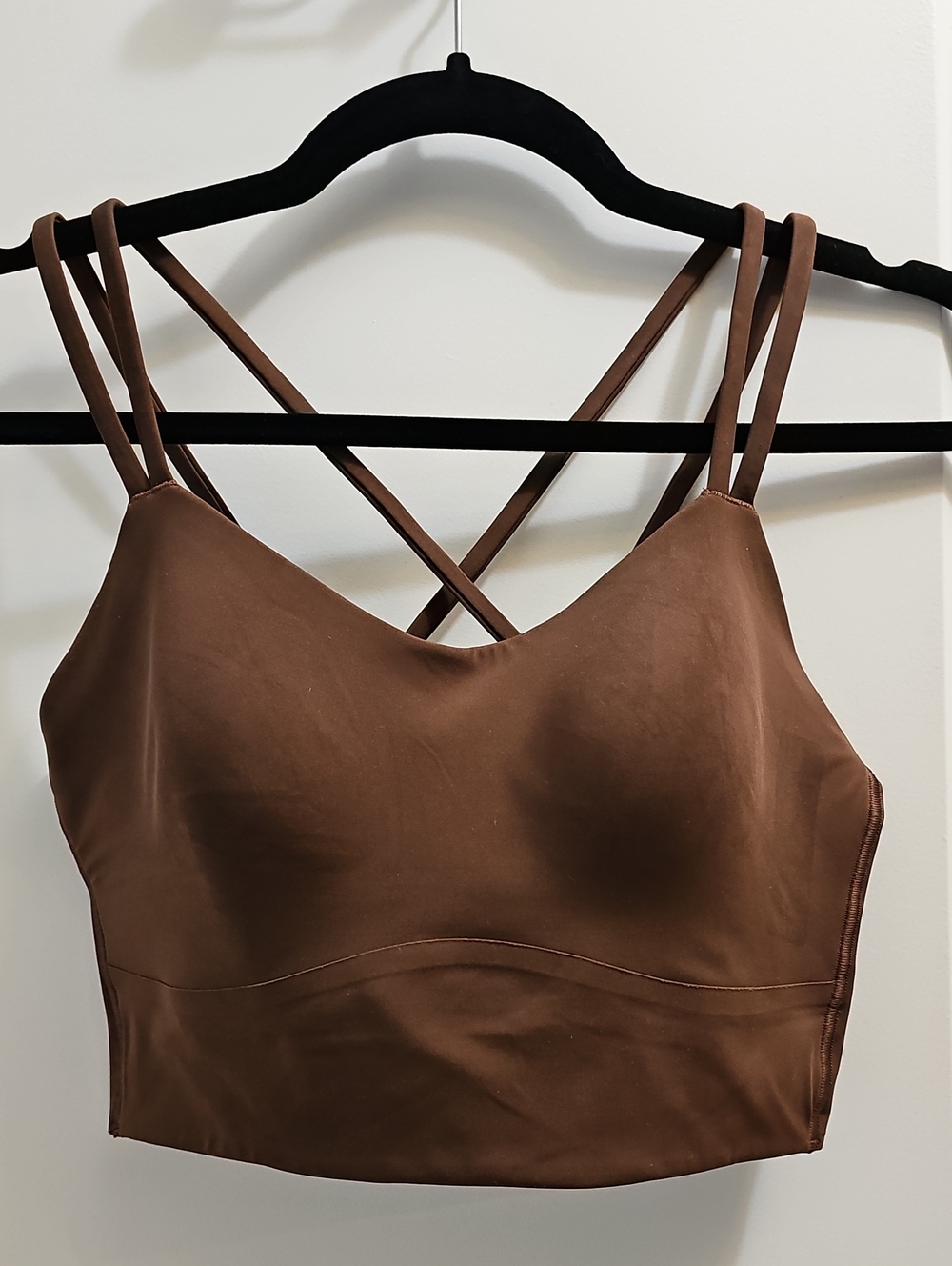lululemon athletica Brown Strappy Longline Sports Bra
